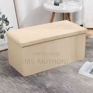Ottoman Storage Box ; Black, Brown, Cream and Maroon