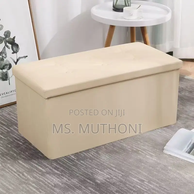 Ottoman Storage Box ; Black, Brown, Cream and Maroon