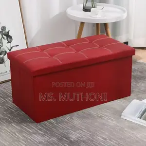 Ottoman Storage Box ; Black, Brown, Cream and Maroon