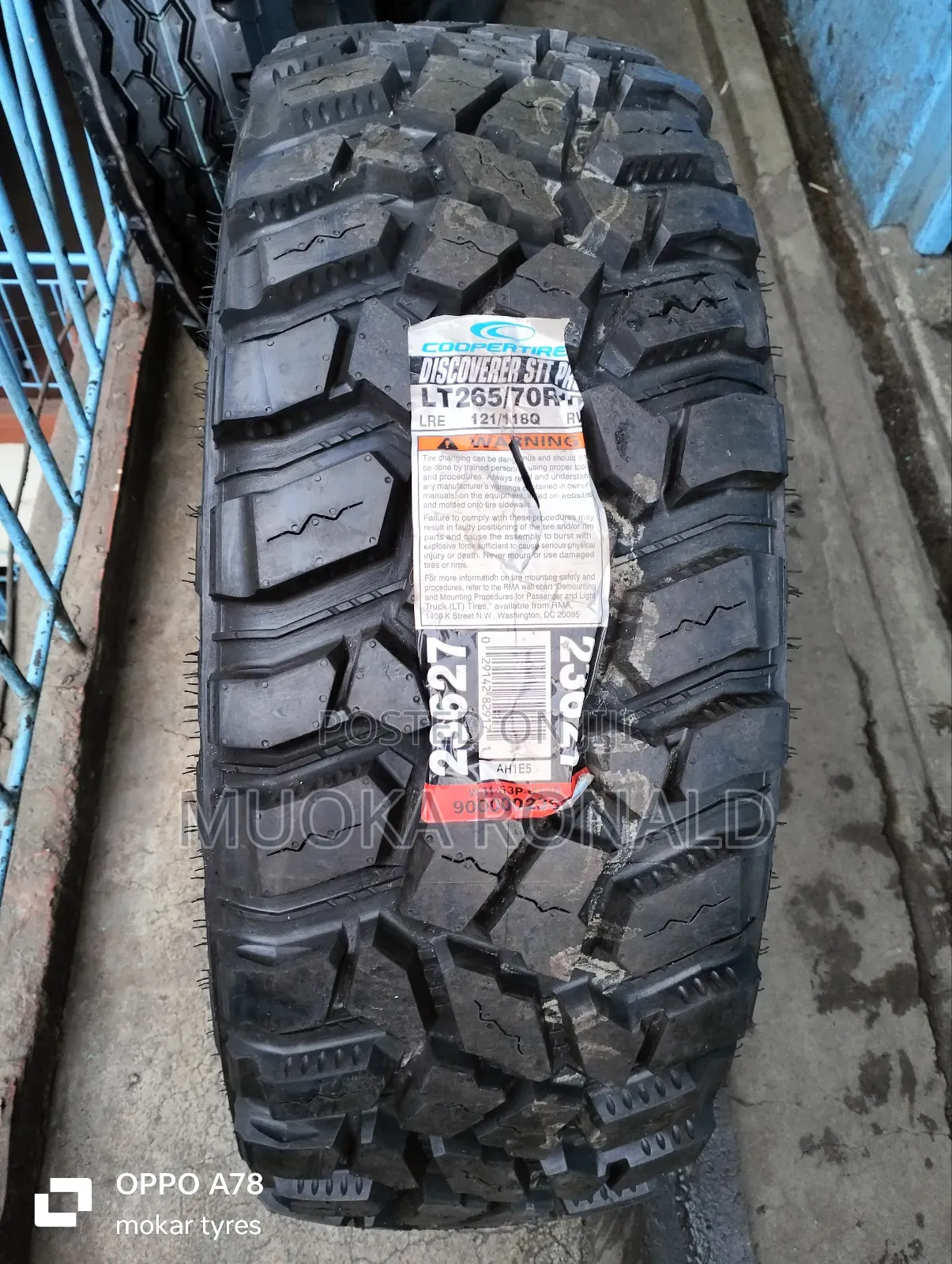 265/70r17 Cooper Tyre Made in U.S.A. (M/T