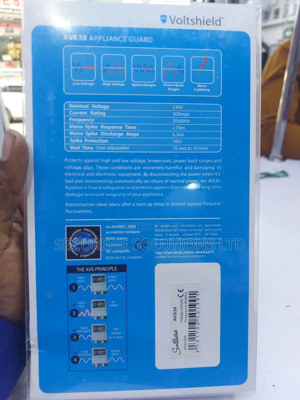 Sollatek Automatic Voltage Switcher 30 Amps (Avs30)