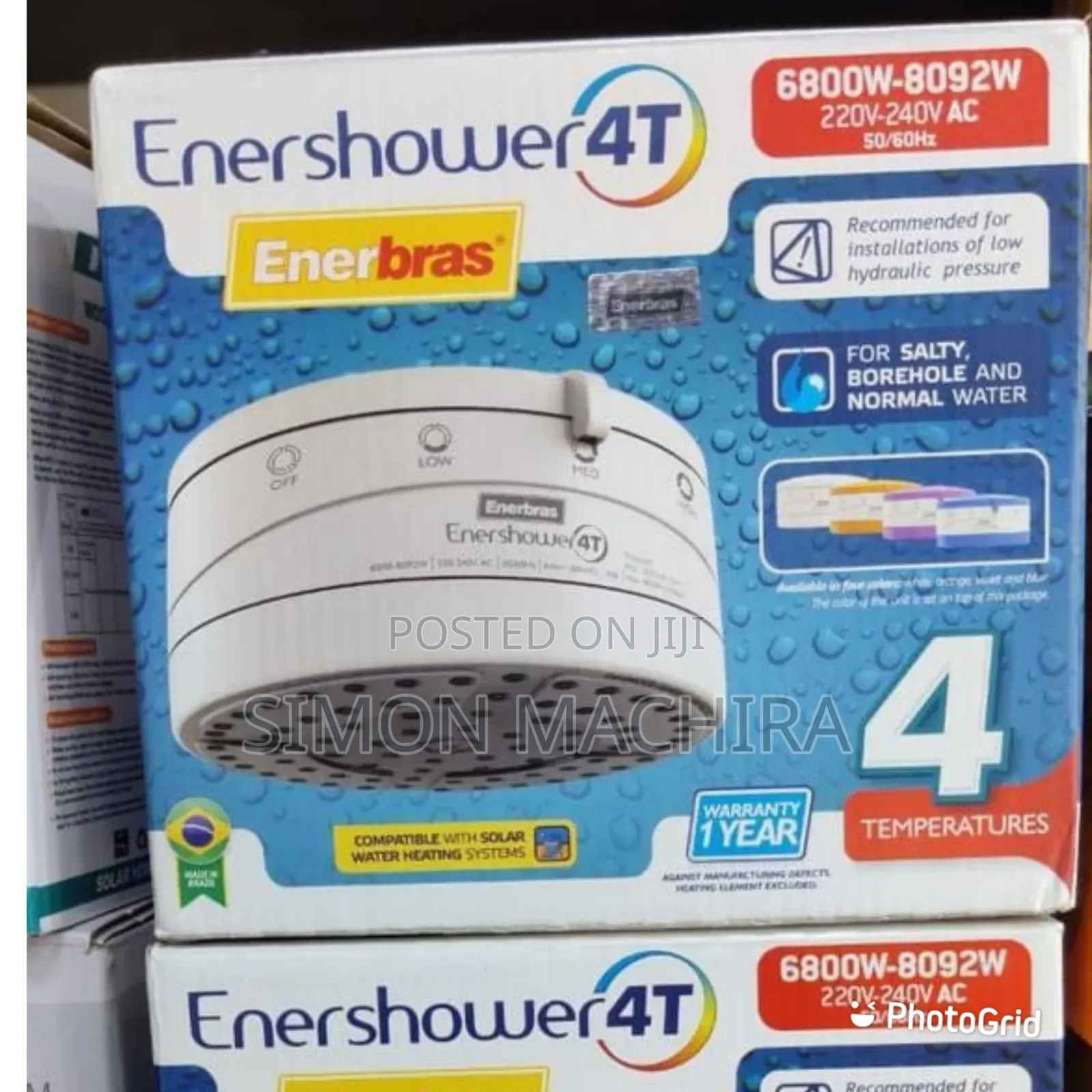 Showerhead Enershower 4T 1r Warranty