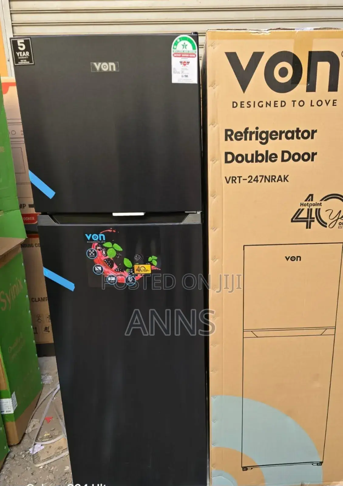 Von 247 Litres 2 Door No Frost Refrigerator