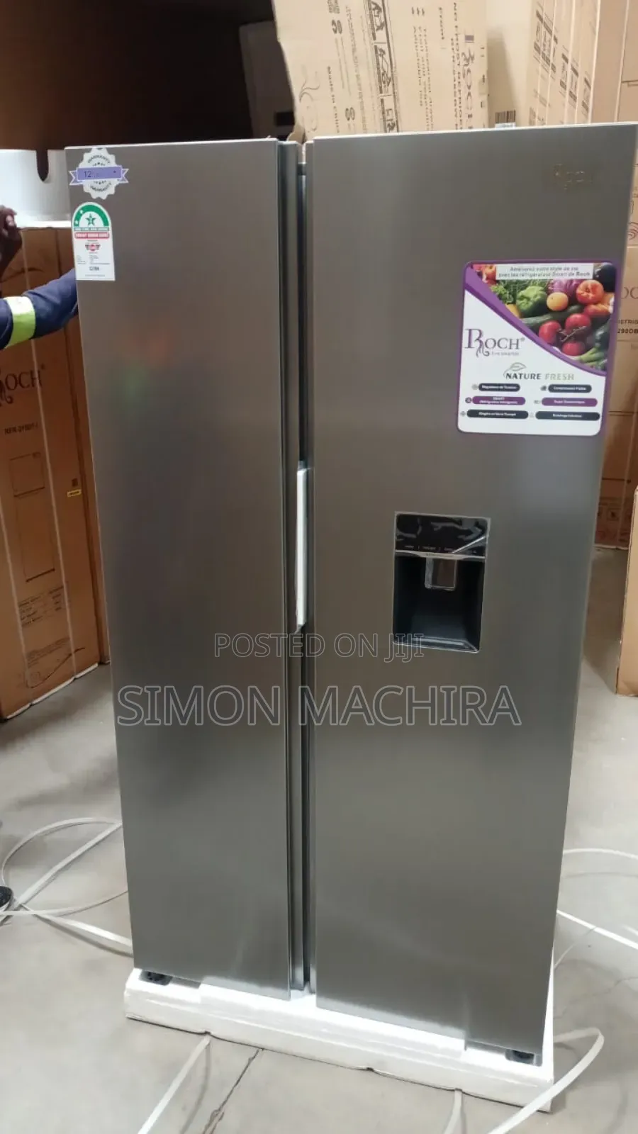 Roch Side by Side 439litres Arfr-540sbw-B Refrigerator