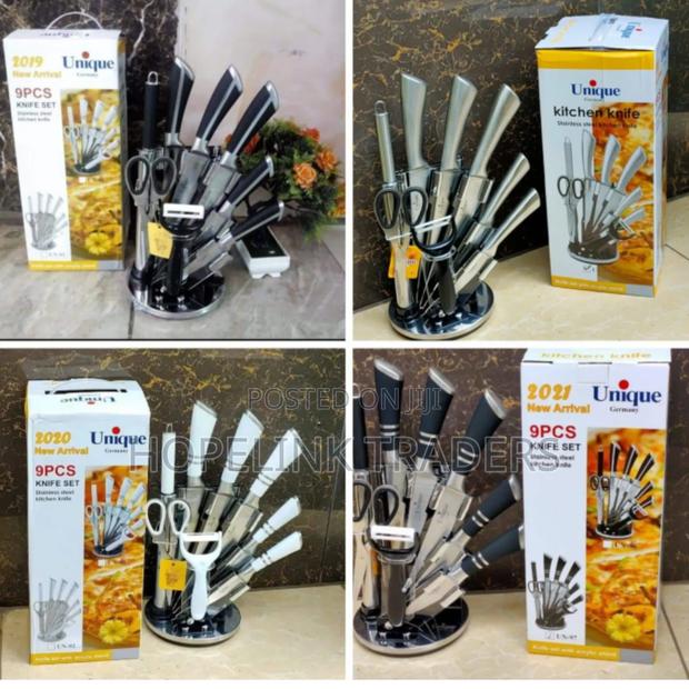 Knife Set, Marble Black Knife