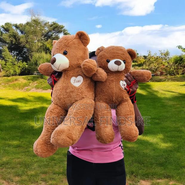 Brown Plush 60cm Teddy Bear Perfect for Valentine's - main view