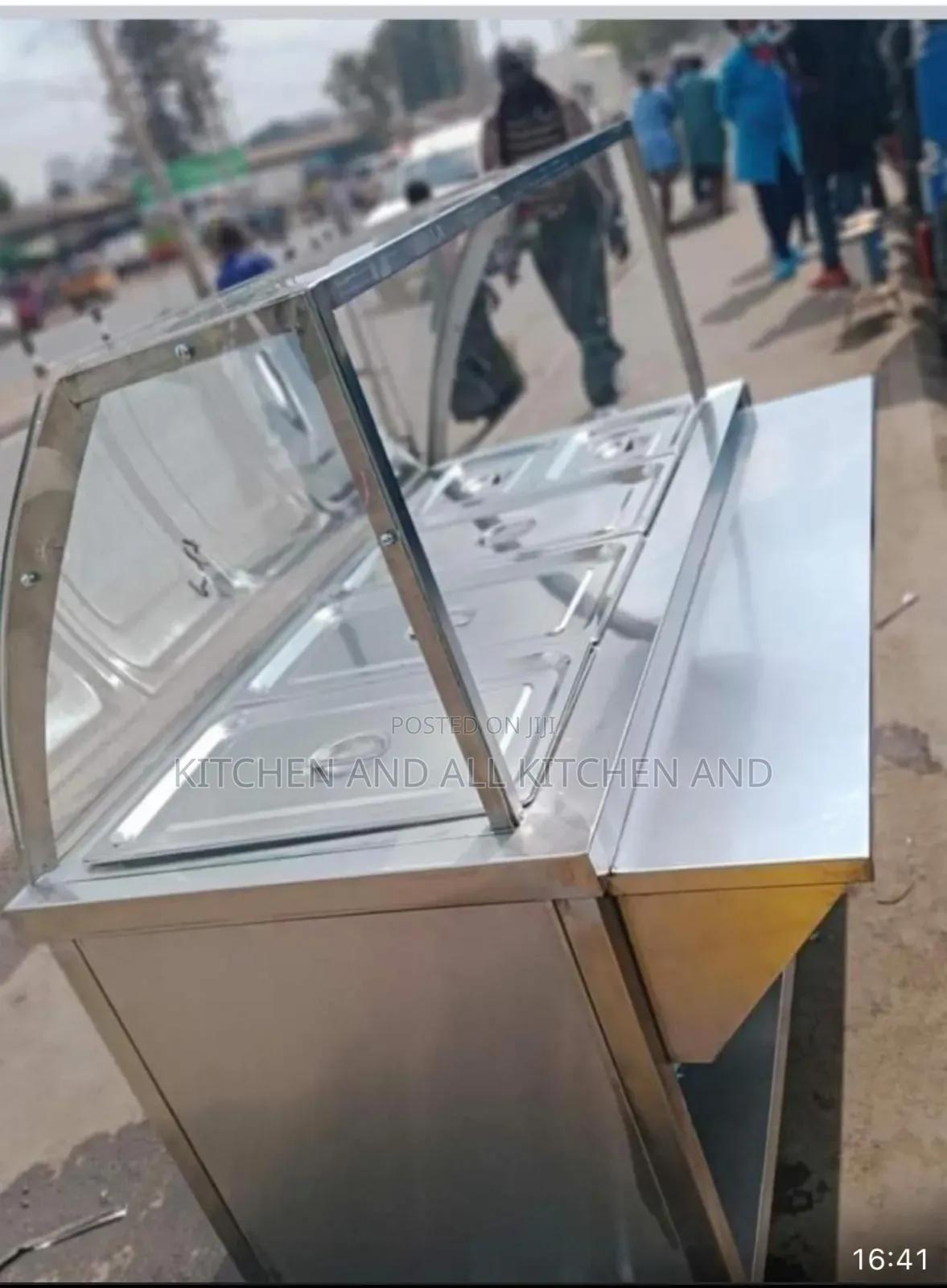 Food Warmer Display With Curved Glass