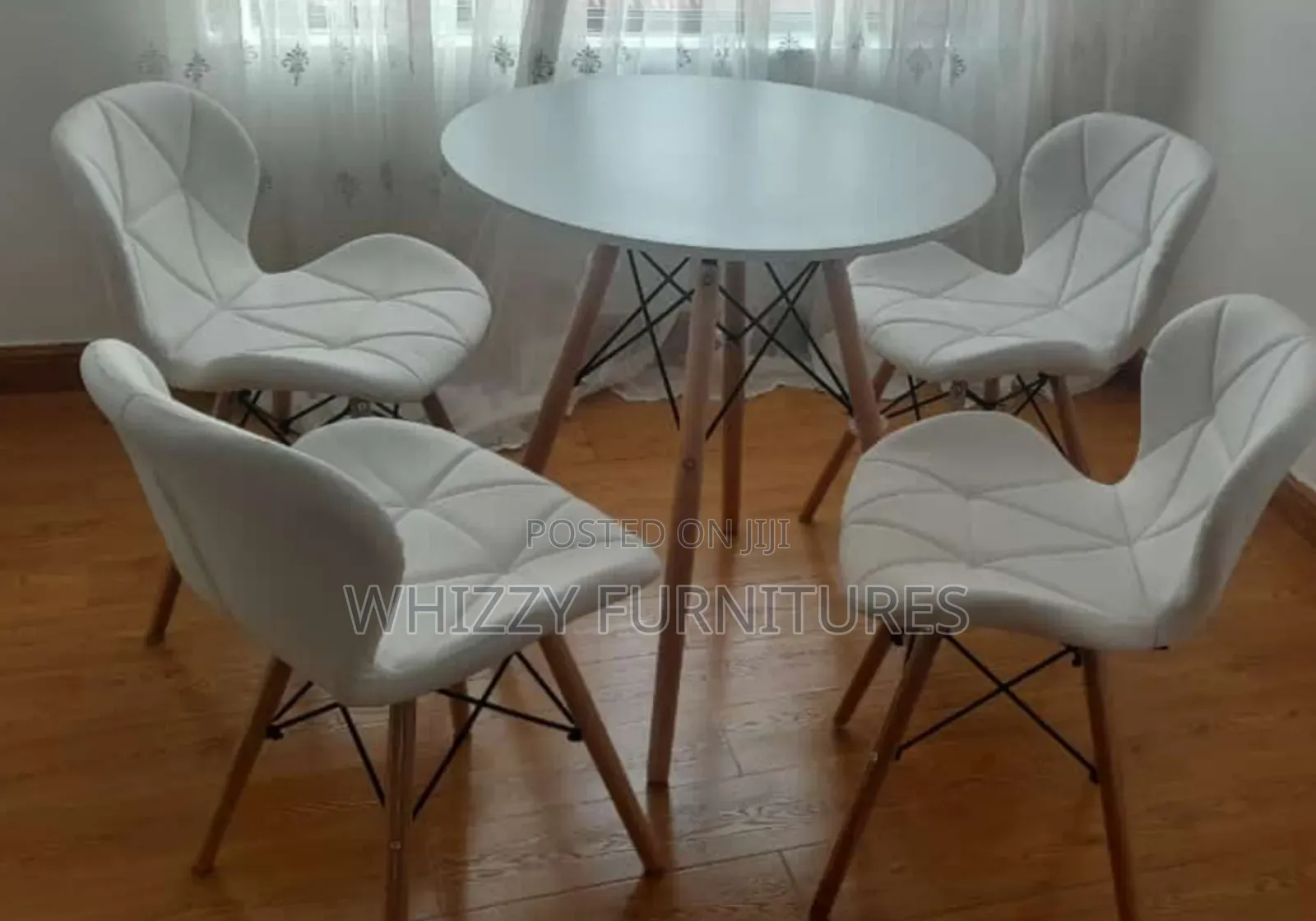 4 Seater Eames Dining With Padded Seats