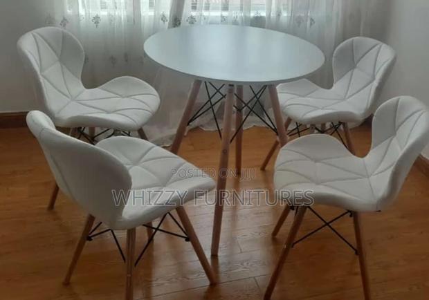 4 Seater Eames Dining With Padded Seats - main view