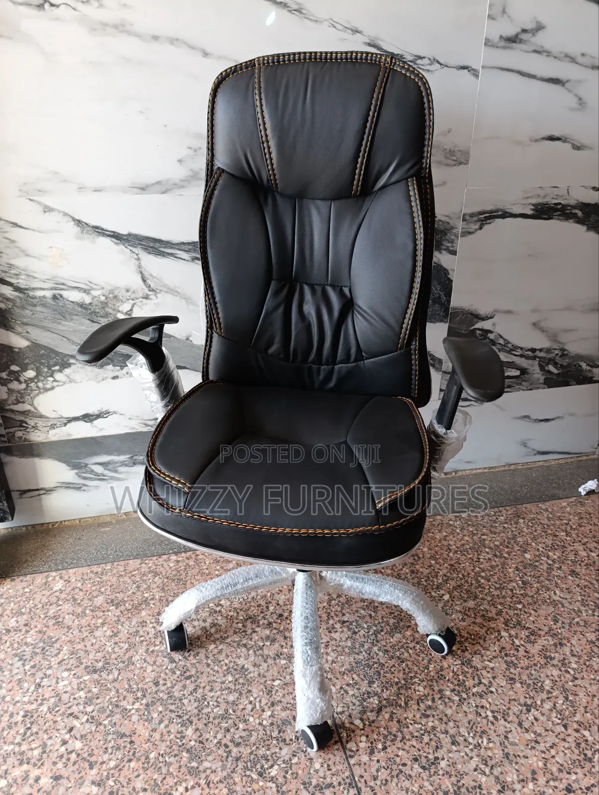 High-Back Leather Office Chair