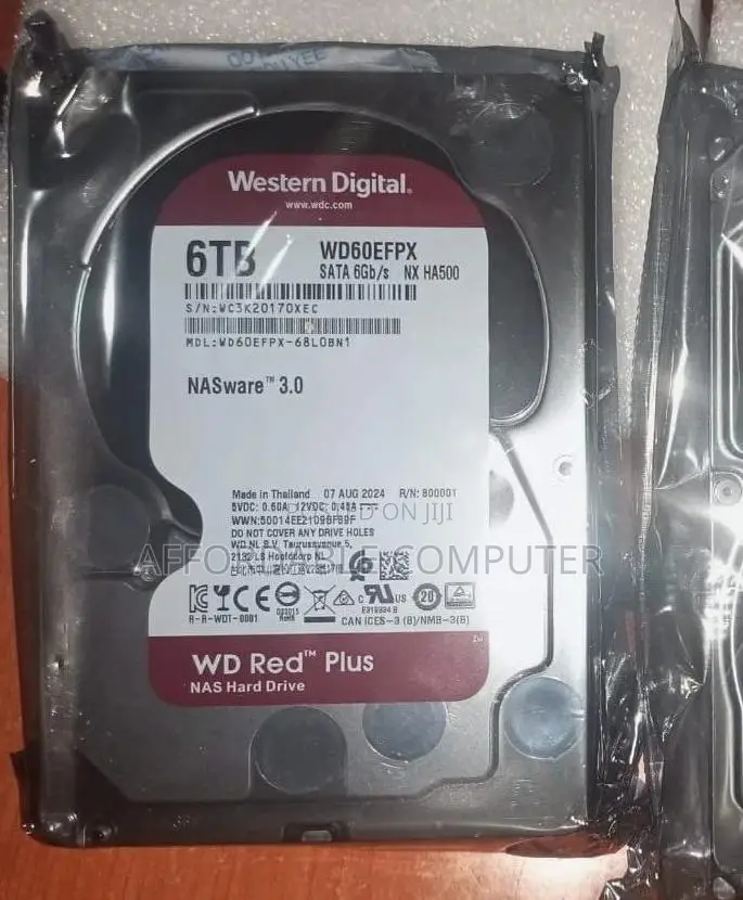 WD 6tb Red Plus Nas Sata HDD Internal Hard Drive -Wd60efpx