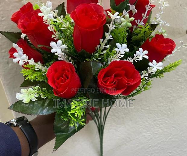 Artificial Red Unique Flowers - main view