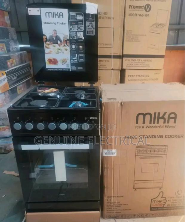 Brand New Mika 50 by 60 Standing Cooker Black