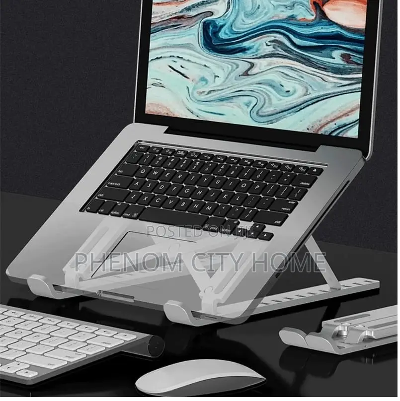 Metallic Adjustable Laptop Stand Available