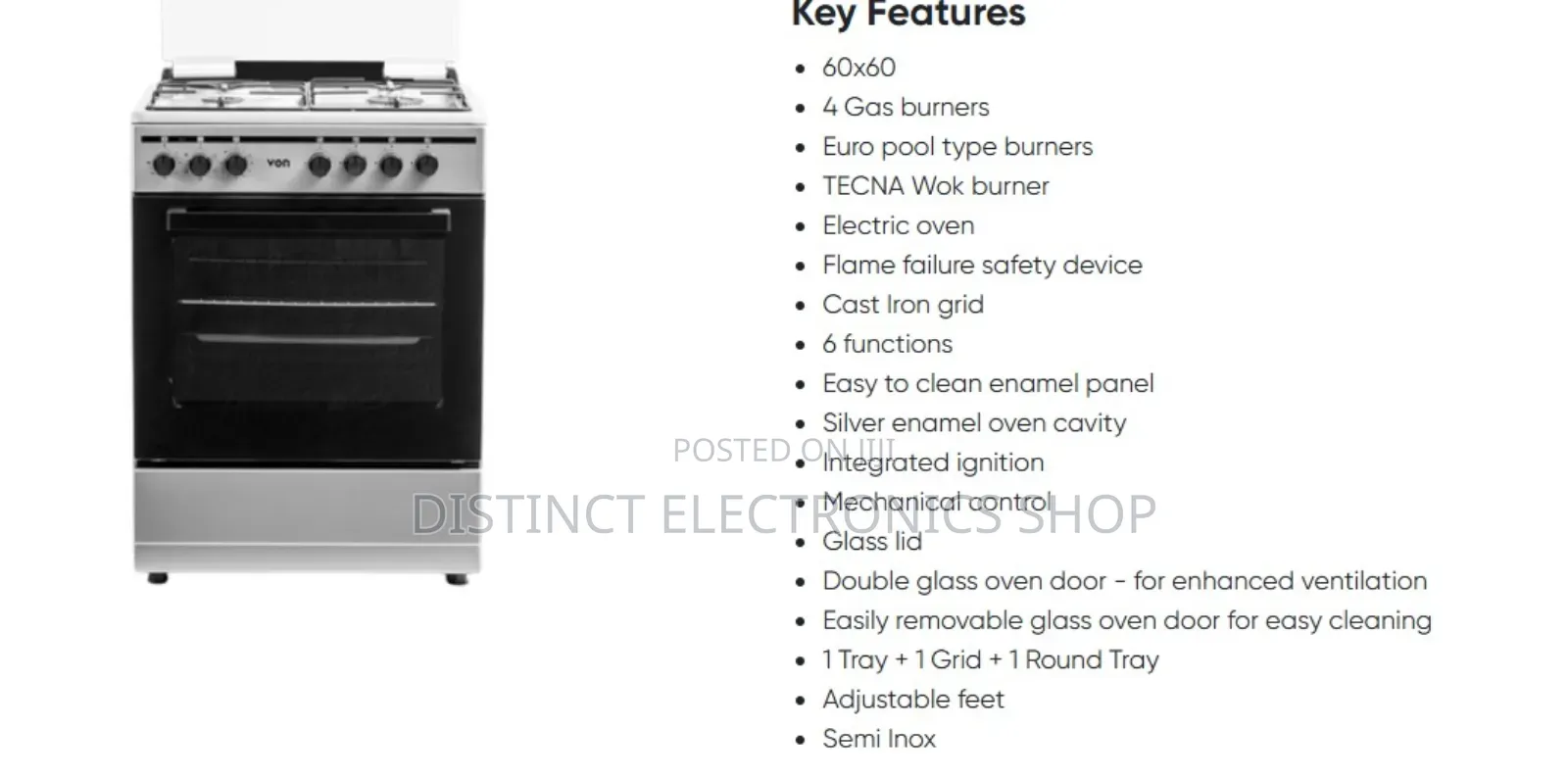 Von 4 Gas Cooker