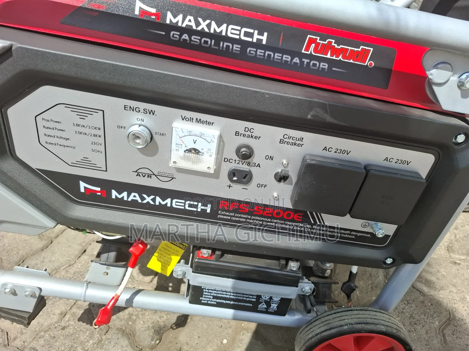 Maxmech Petrol Generator Electric Start