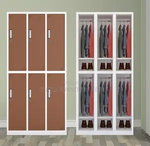 Cabinets: 6-Door Locker File Storage Office Cabinet