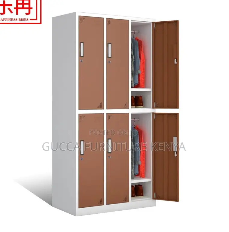 Cabinets: 6-Door Locker File Storage Office Cabinet