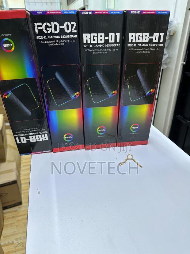 RGB LED Large Gaming Mouse Pad World Map - main view