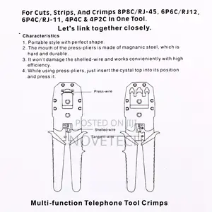 New RJ45 Crimping Tool Network Cable Ethernet Internet