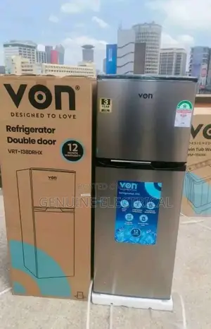 High Quality VON VRT-138DRHX Double Door Refrigerator