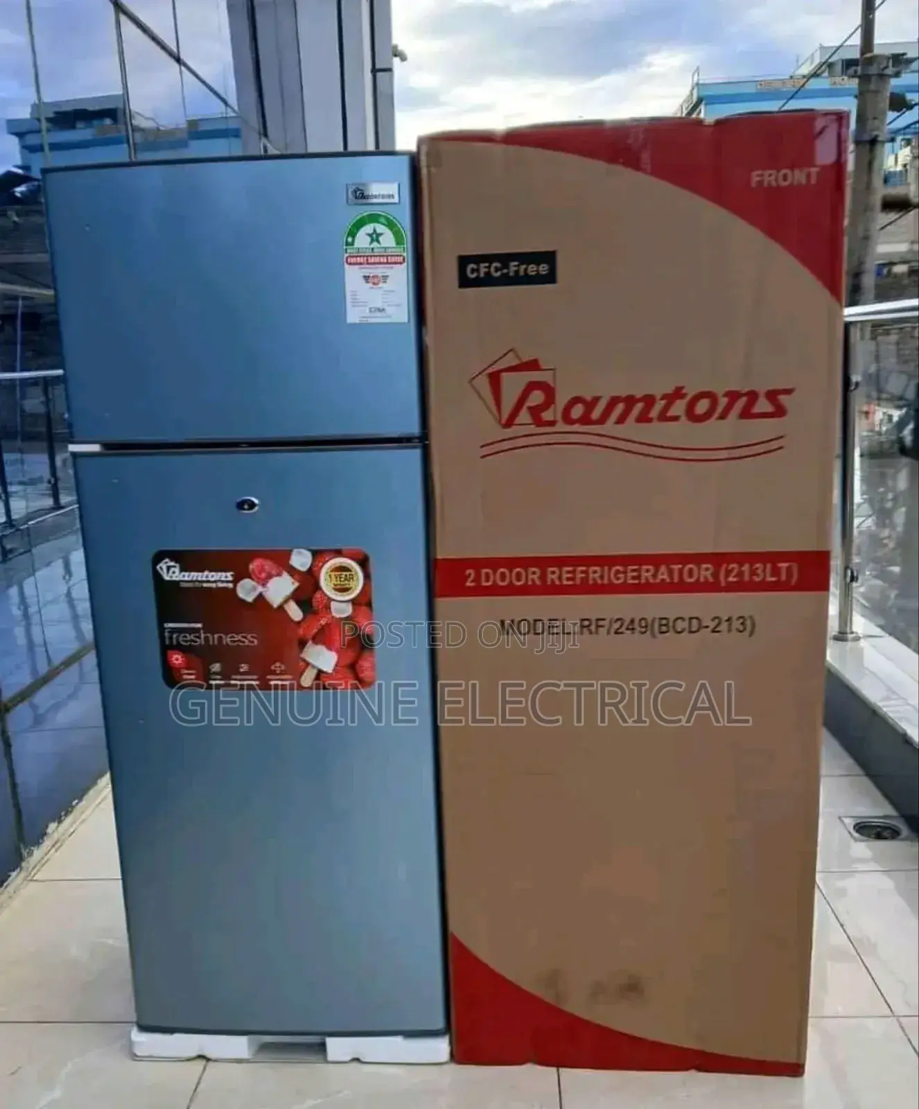 Brand New Ramtons 2 Door Direct Cool Fridge 213 Liters