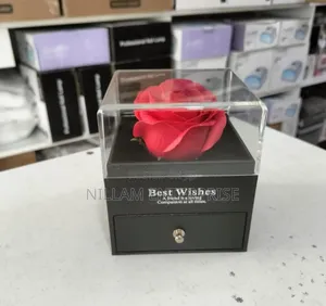Heart-Shaped Red Rose Necklace With Gift Box*