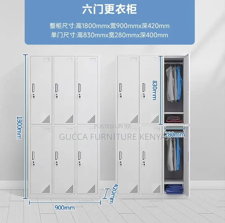 Cabinets:6-Steel Locker File Storage Home Office Cabinet