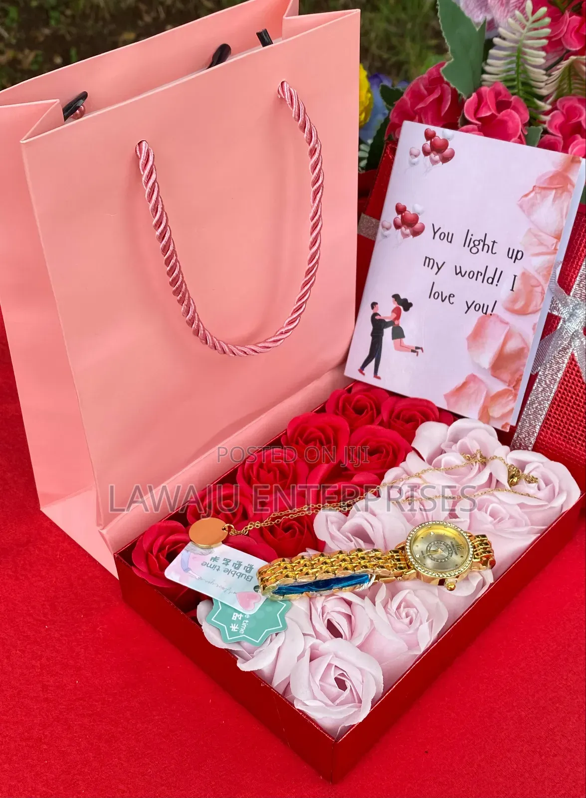 Ladies Valentine's Gift With Preserved Roses