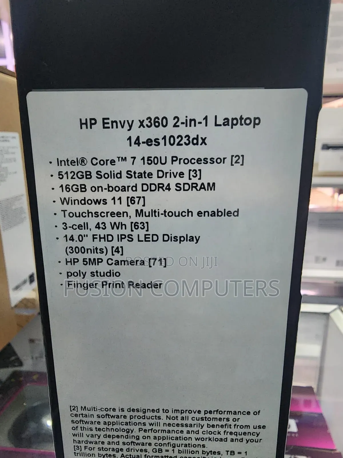 New Laptop HP Envy X360 16GB Intel Core I7 SSD 512GB