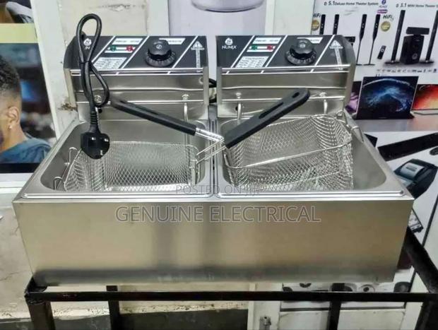 Authentic Nunix Double Deep Fryer Stainless Machine - main view