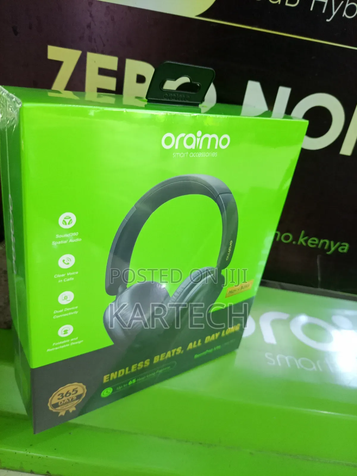 Oraimo Boompop Lite Ohp-317 65hrs Headphone Speed Black