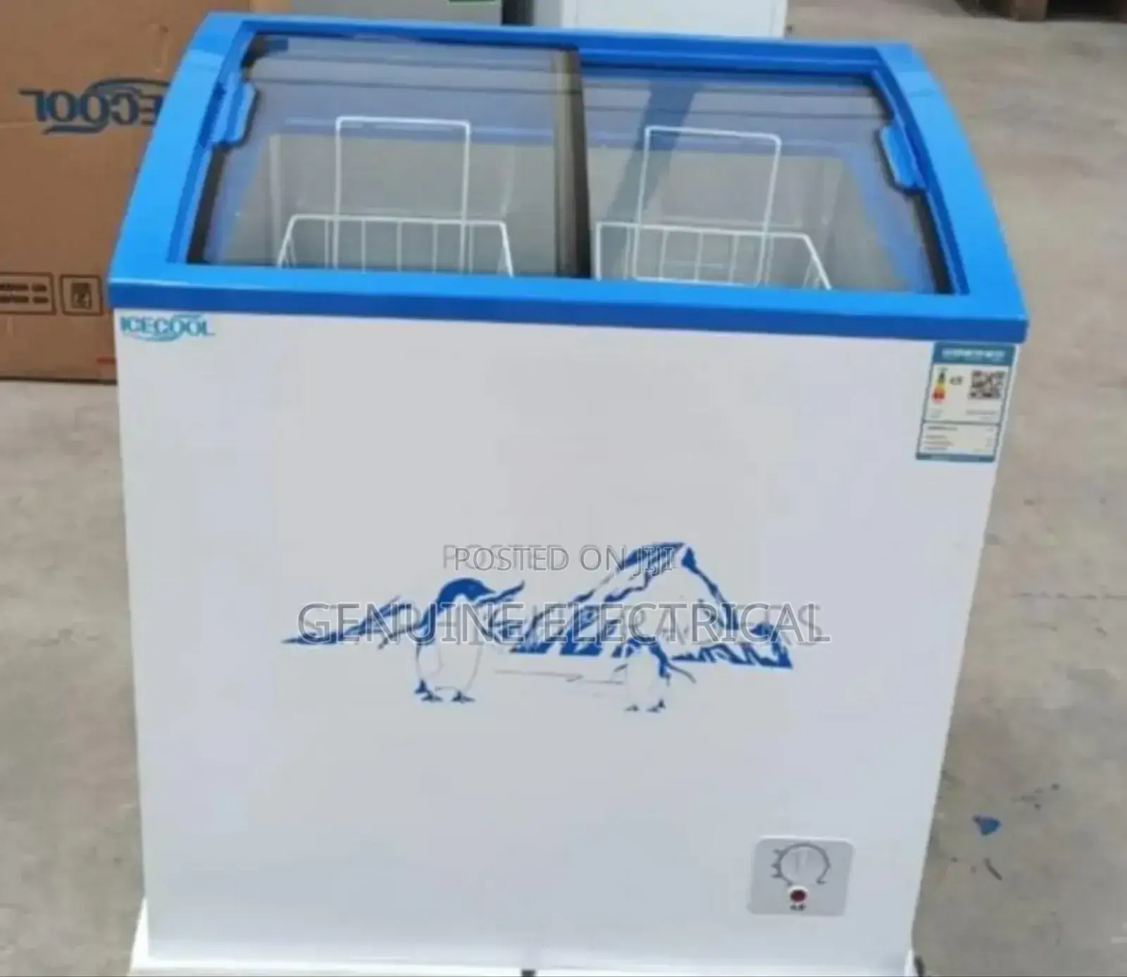 Ice Cool 150litres Transparent Display Freezer