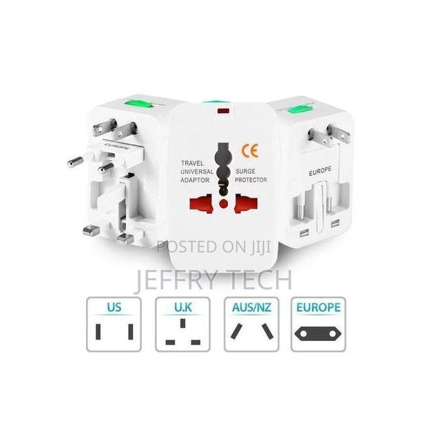 Universal AC Power Plug World Travel Adapter 2 USB ,1 - thumbnail 2