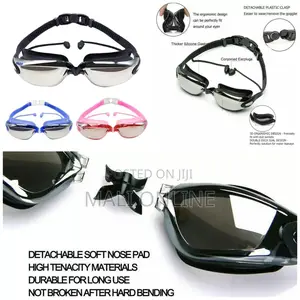 Anti Fog Swimming Glasses With Earplugs Flat Goggles