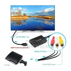 Rca to Hdmi-Compatible Converter Av Female to Hdmi-Compatibl