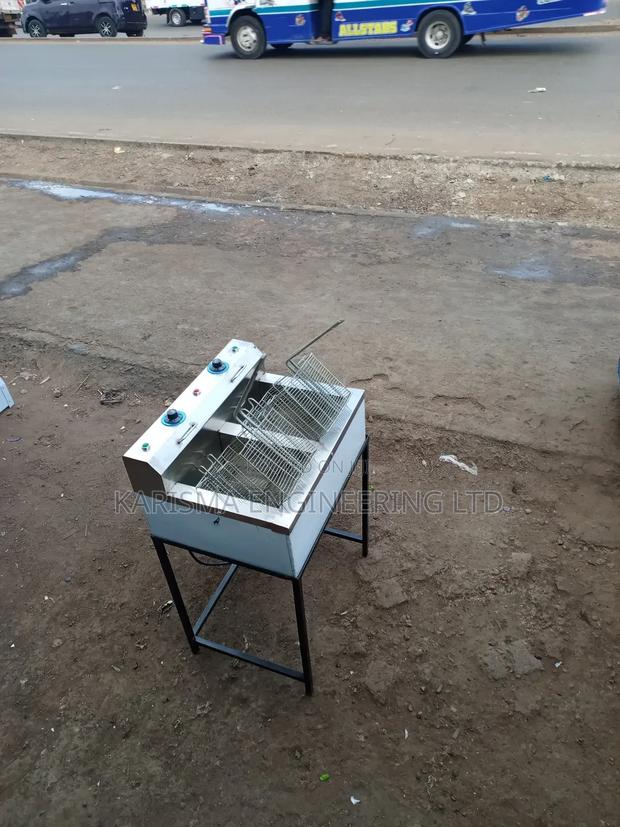 Stainless Steel Double Deep Fryer - main view