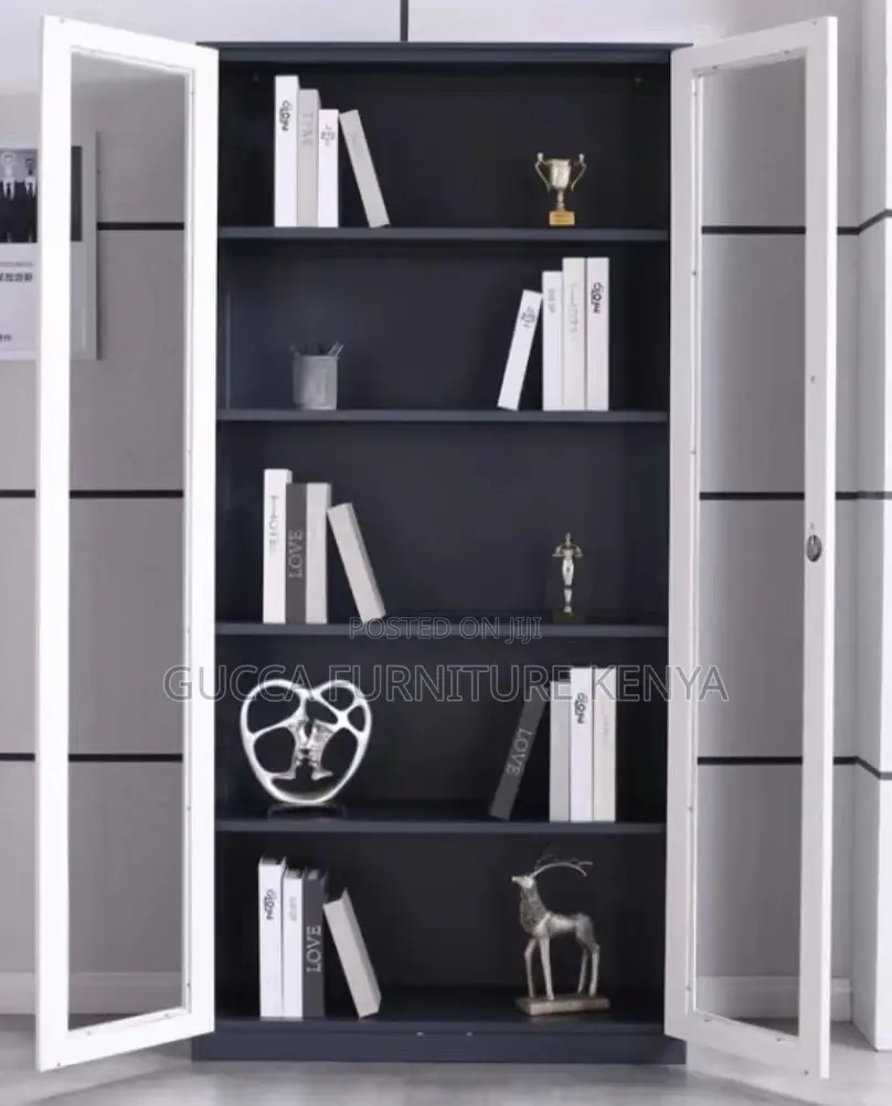 Cabinets:2-Door Open View Modern Storage Cabinet