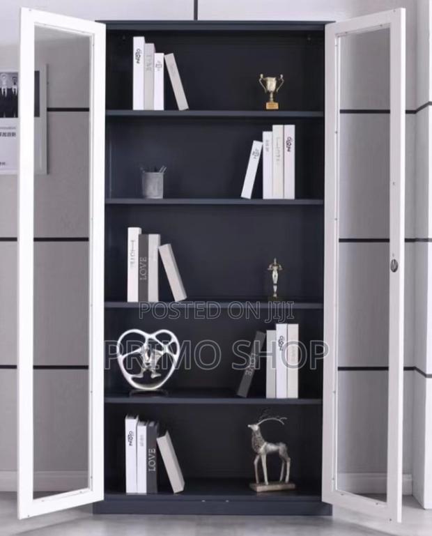 Cabinets: 2-Door Open View Steel Modern Storage Cabinet - thumbnail 2