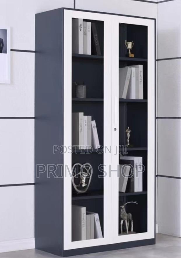 Cabinets: 2-Door Open View Steel Modern Storage Cabinet - thumbnail 4