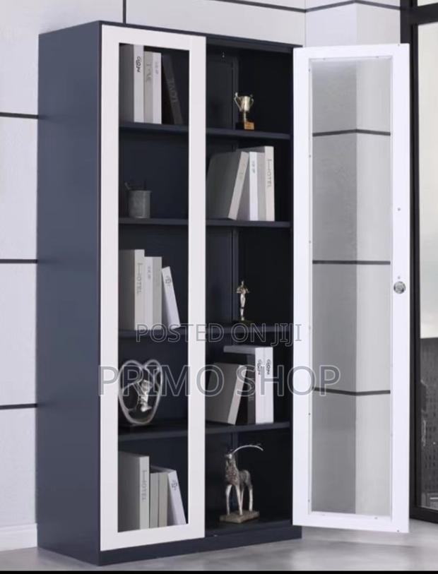 Cabinets: 2-Door Open View Steel Modern Storage Cabinet - thumbnail 5