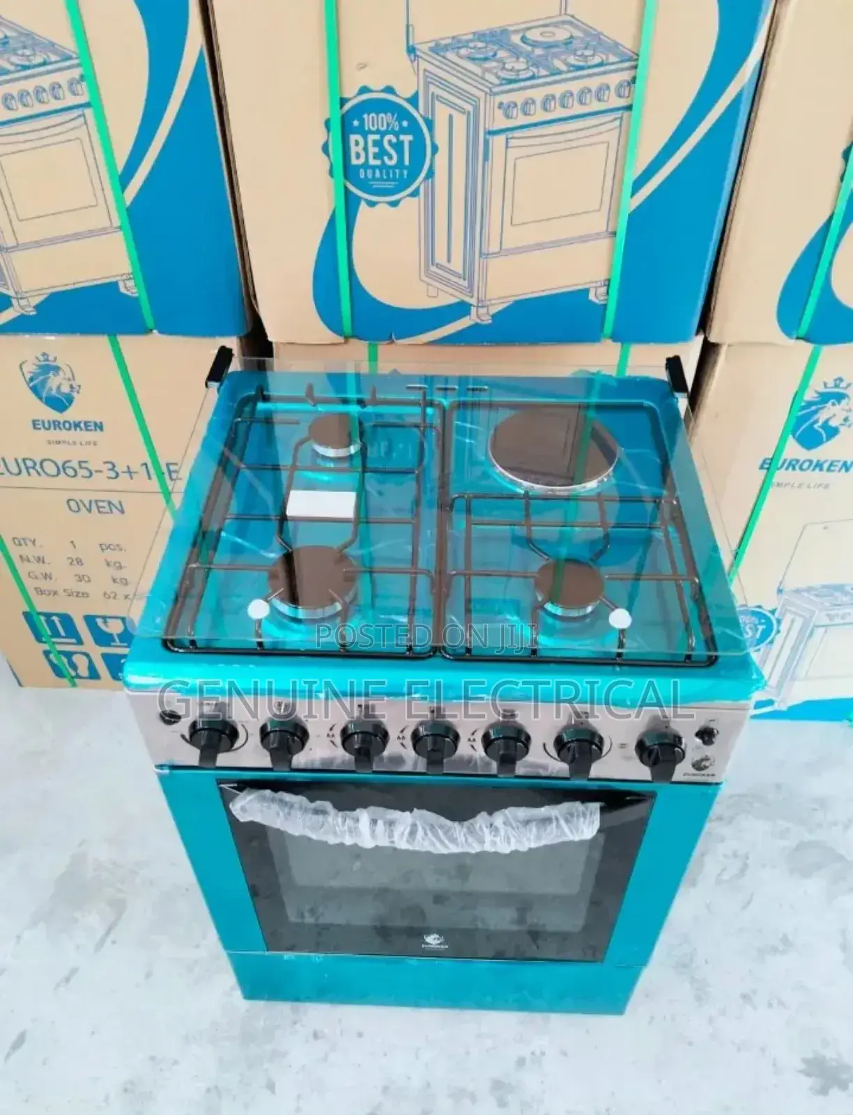 60 by 65 Euroken 3+1 Cooker With Double Electric Oven
