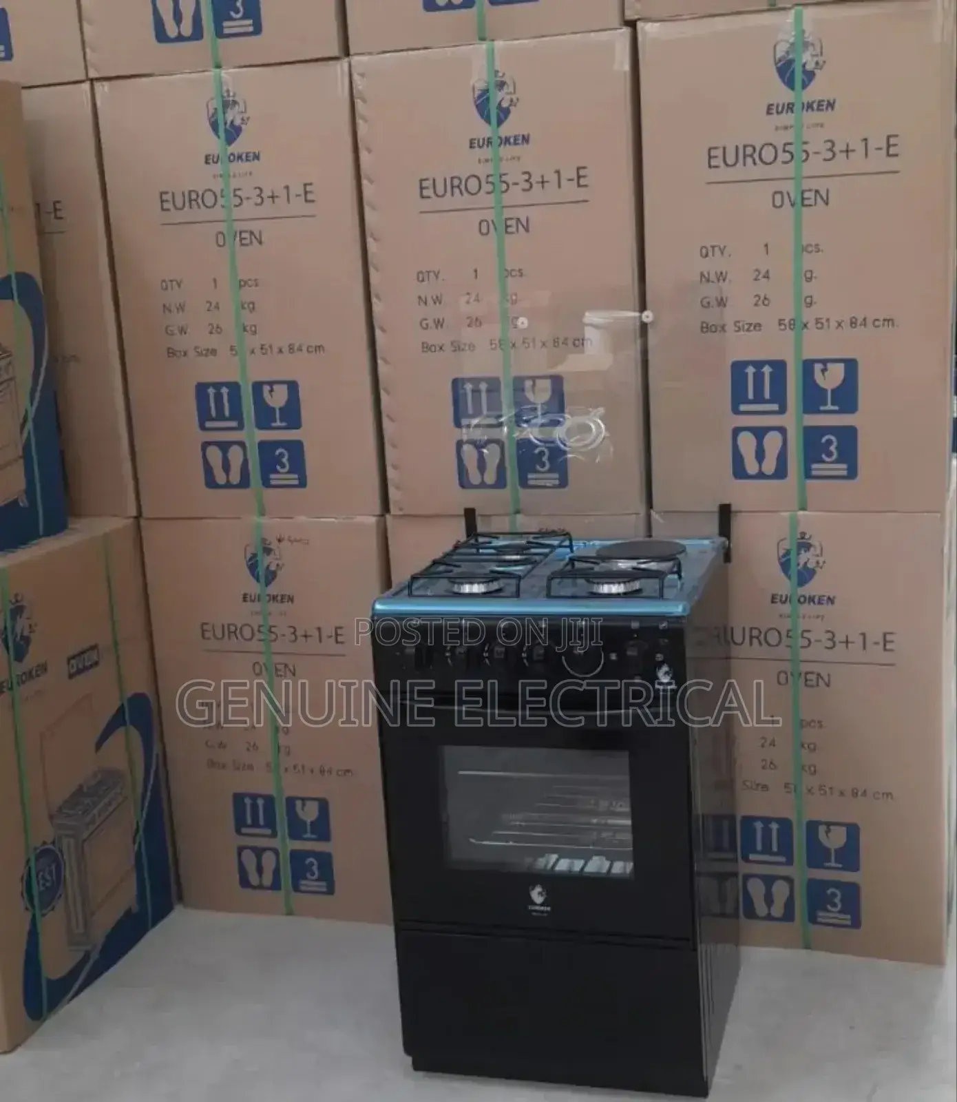 Euroken 3+1 Standing Cooker 50 by 55 With Electric Oven