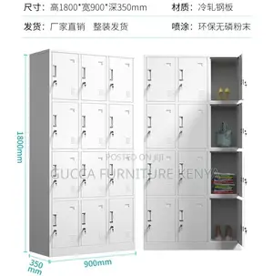 Office Tables: Secure 12-Door Locker Steel Staff Cabinet