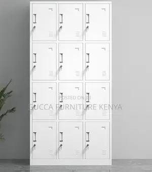 Office Tables: Secure 12-Door Locker Steel Staff Cabinet