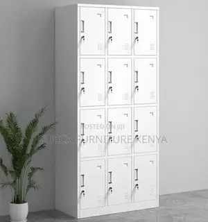 Office Tables: Secure 12-Door Locker Steel Staff Cabinet