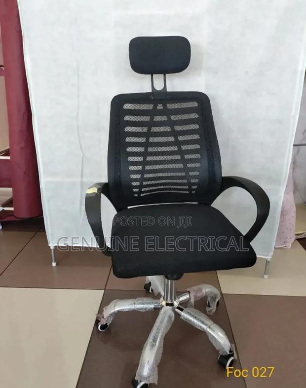Secretarial Mesh Office Chair With Headrest