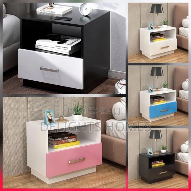 Minimalist Wooden Bedside Table With Drawer (Lex) - main view