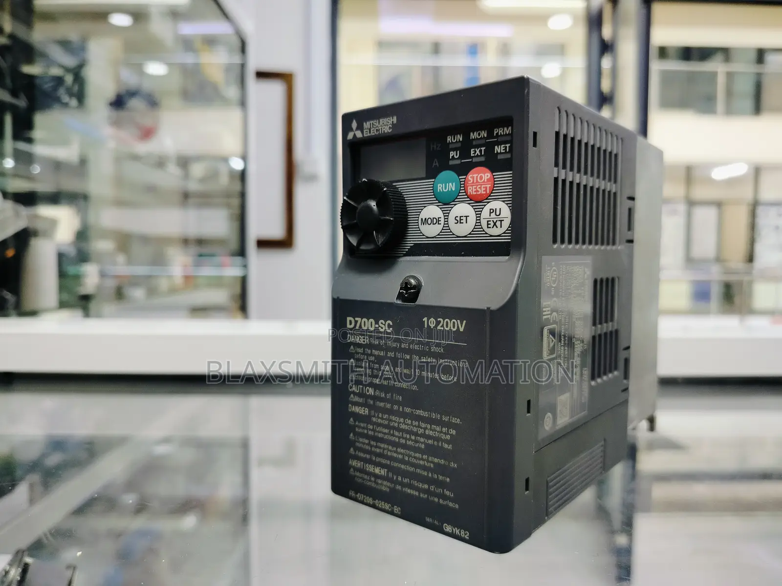Mitsubishi Vfd, 0.4 Kw, 1 Phase, 230 v Ac, 2.5 A, Fr-D720s