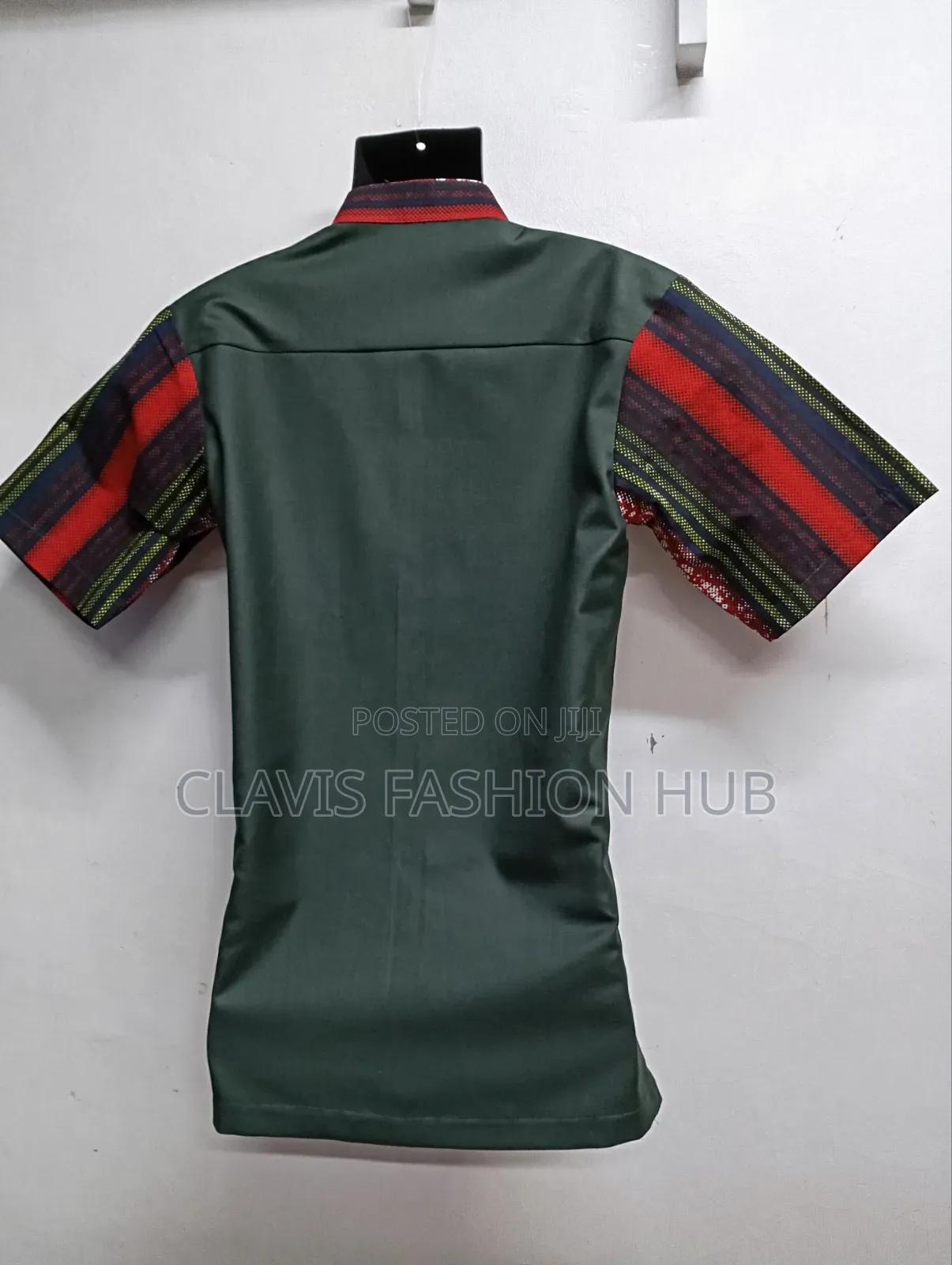 African Culture Red and Green Shirt 